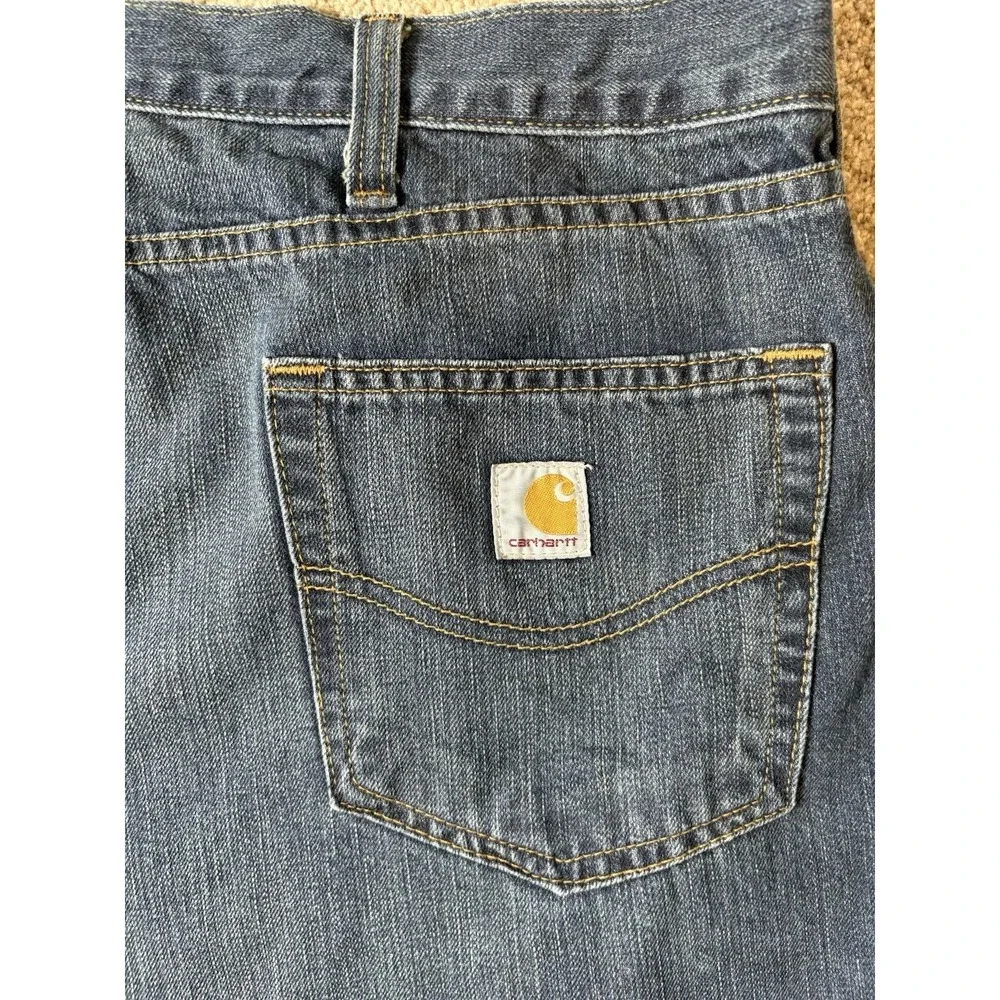 Carhartt Men's Jeans 52x30 Relaxed Fit Denim Blue Cotton Blend‎